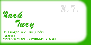 mark tury business card